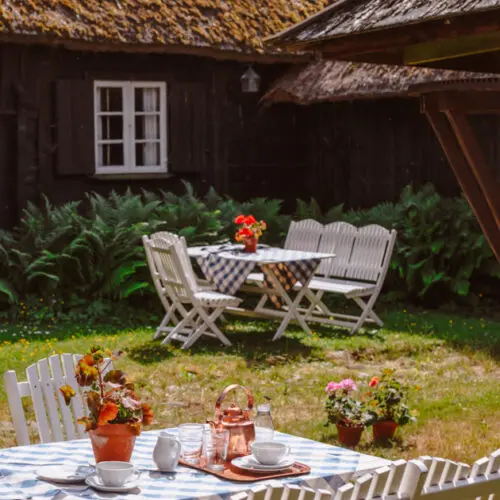 Kafe Sockerarten's outdoor eating area