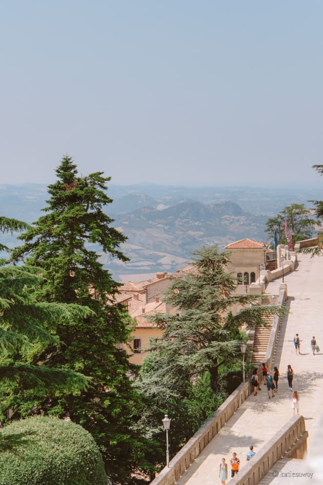 view from citta de san marino over the countryside