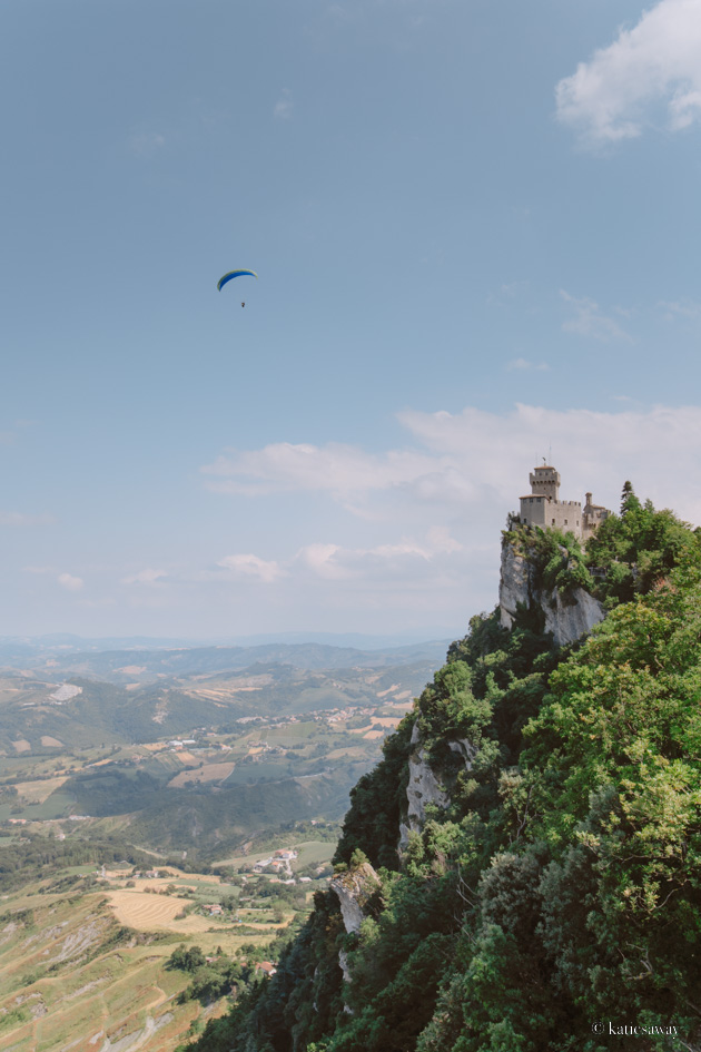 view from citta de san marino over the countryside