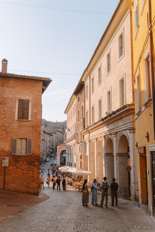 a street in old town of urbino