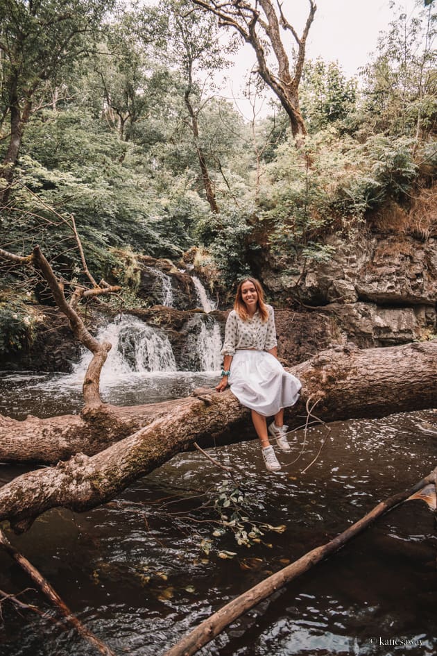 Hallamölla Waterfall in Österlen, Skåne, Sweden