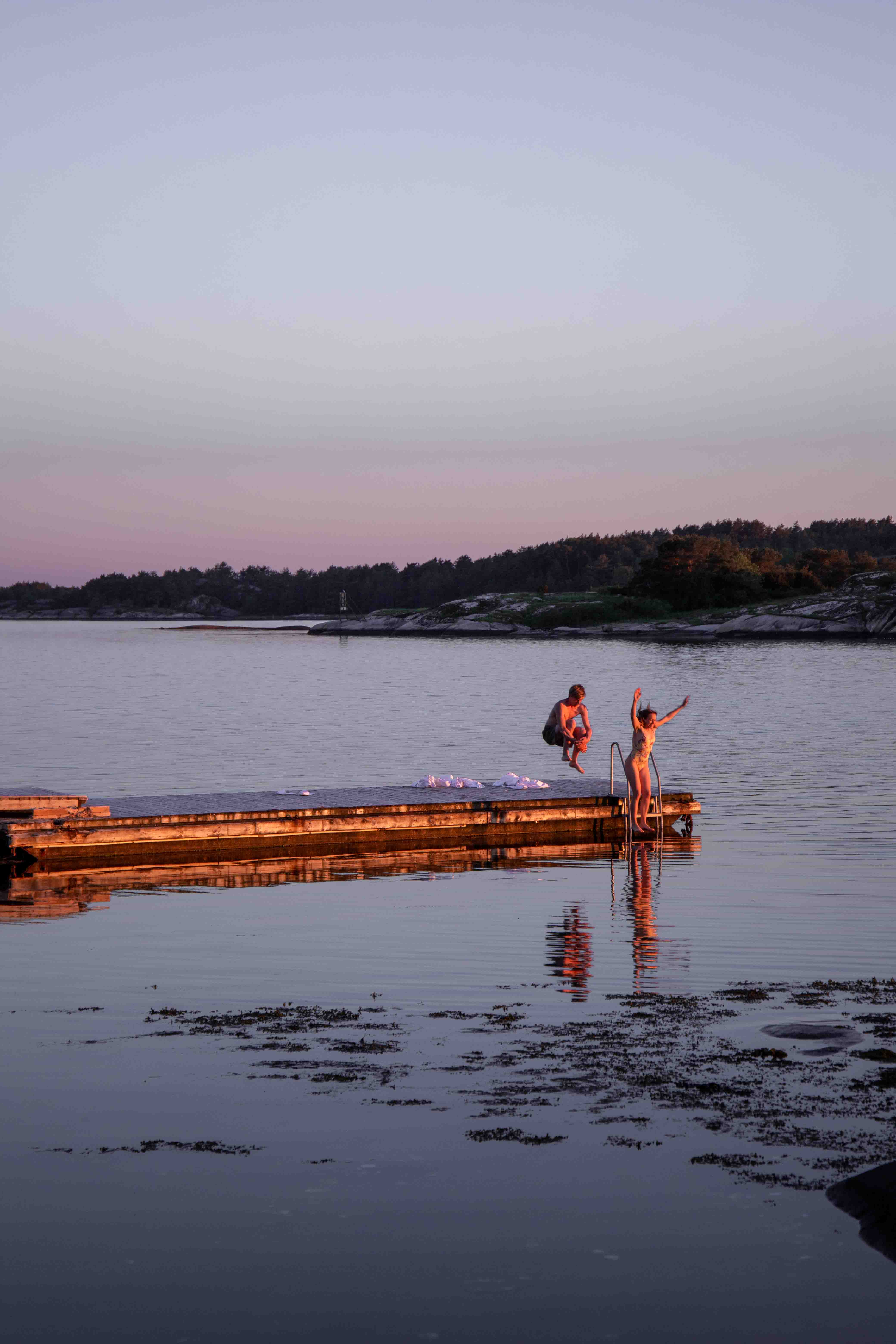 tanumstrand sunset swim