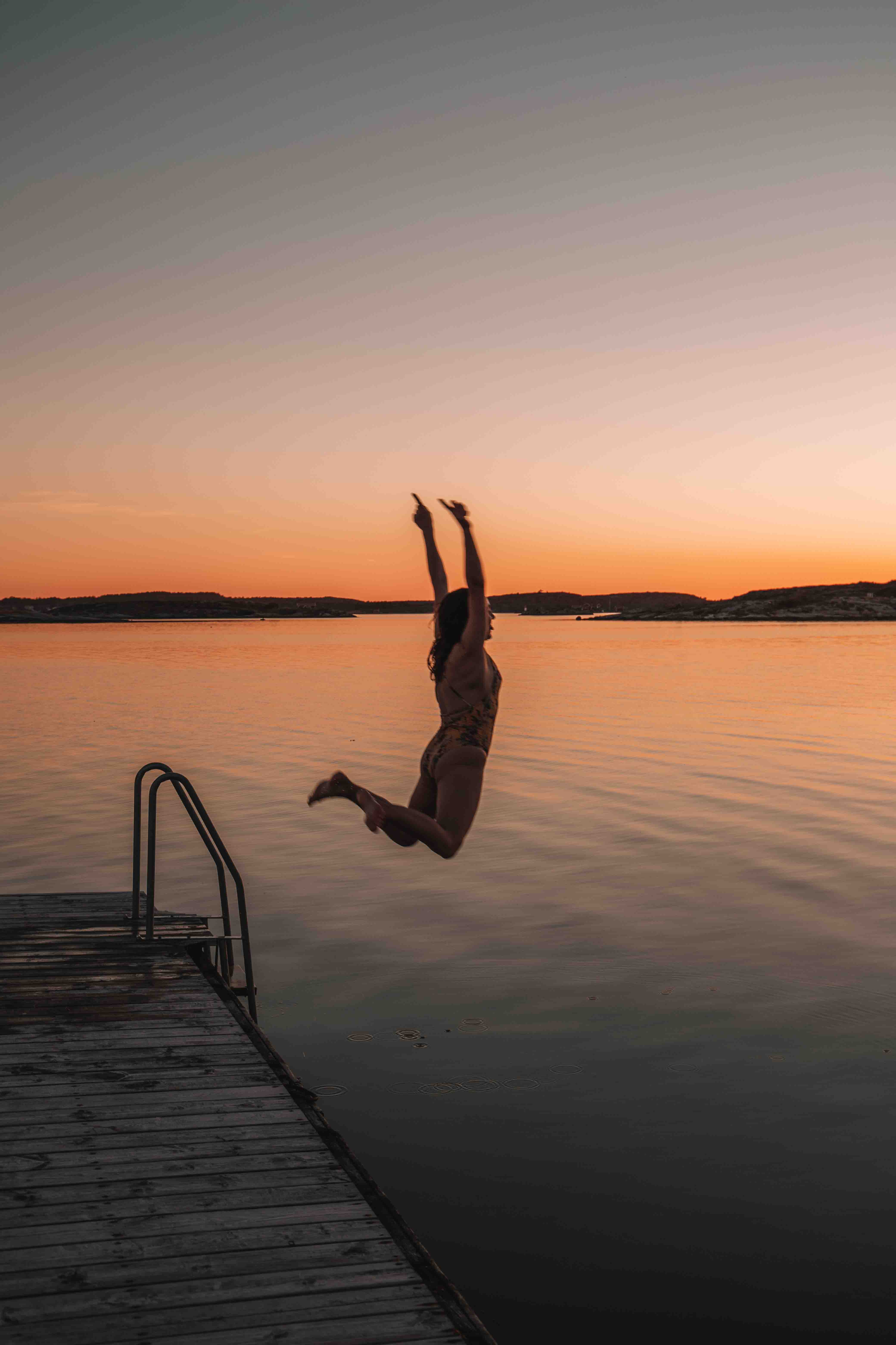 tanumstrand sunset swim