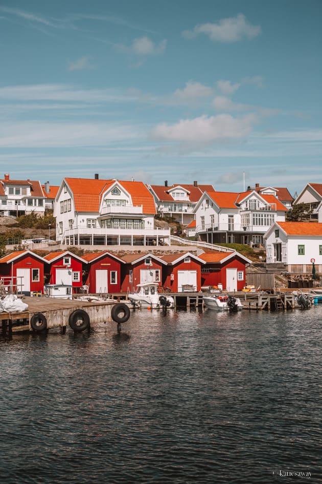 wooden red house west sweden archipelago