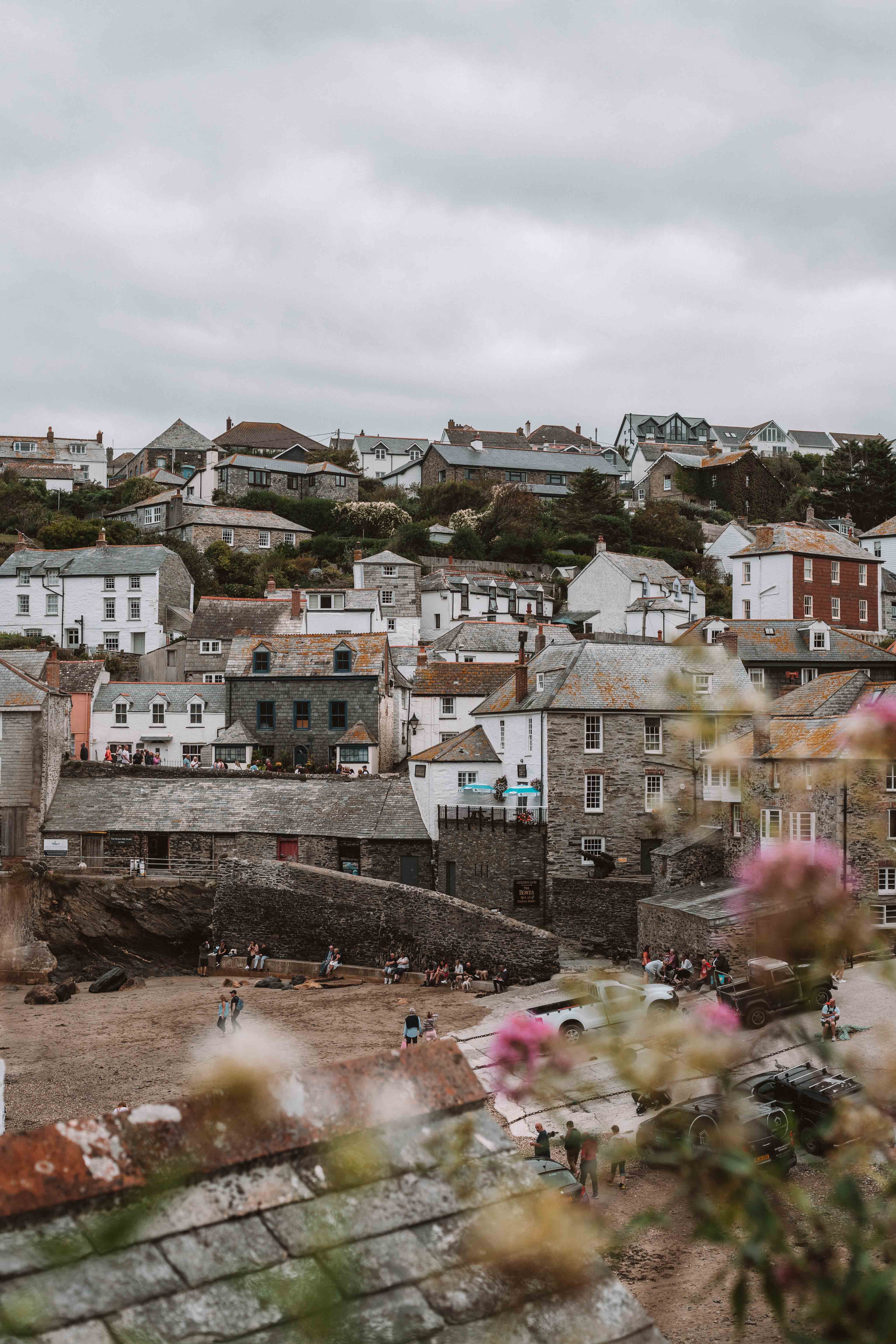 port isaac main village view from the hill