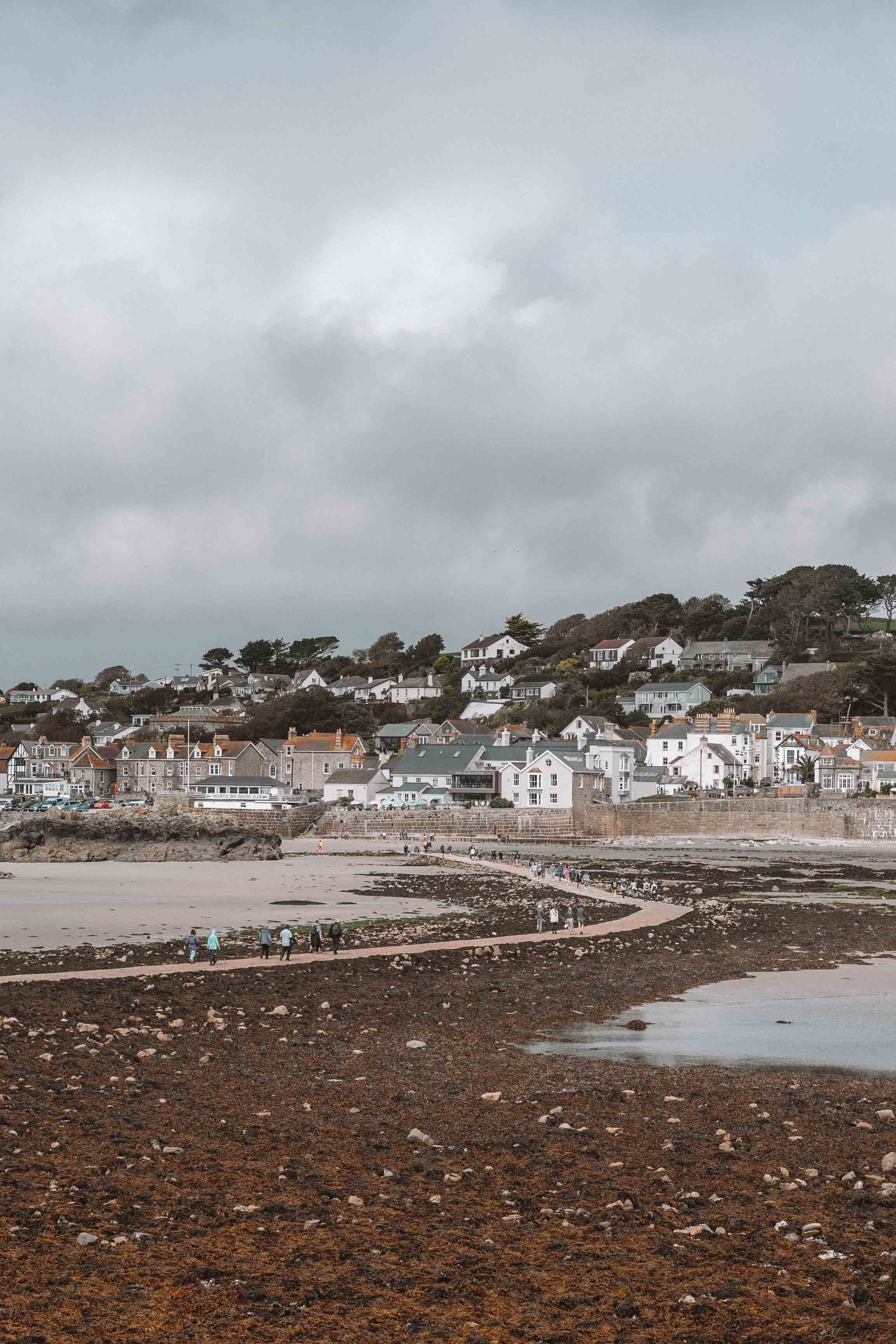 St michaels mount view at low tide