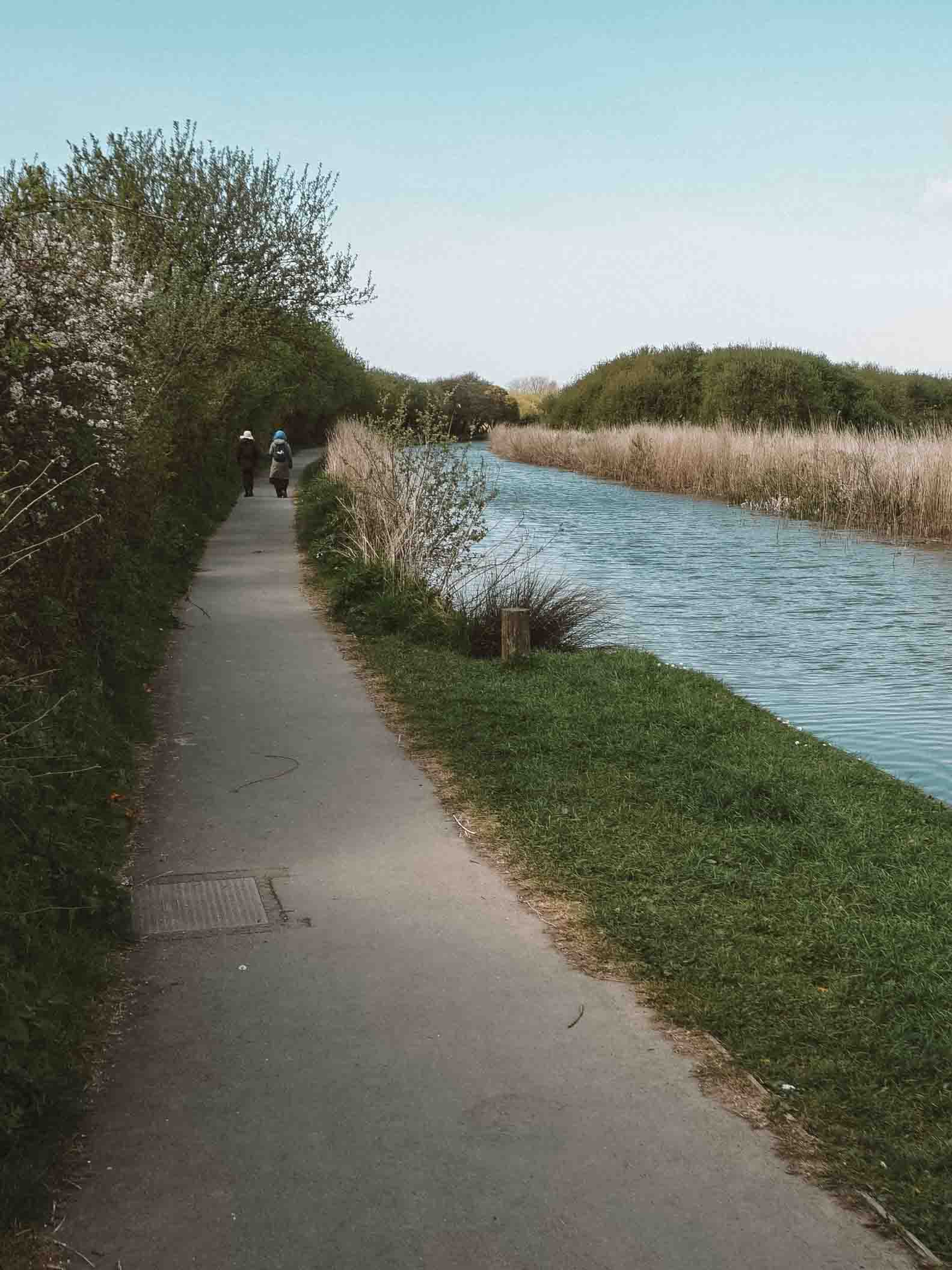 walking down bude canal cornwall