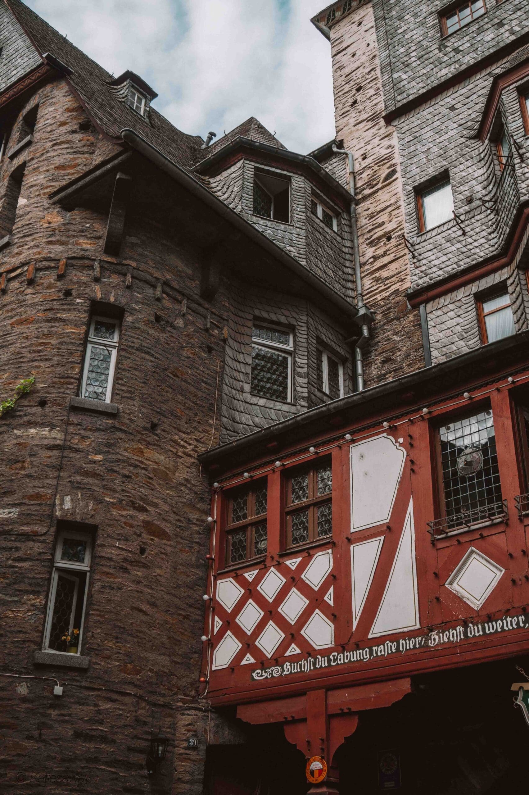 inside walls of bacharach, germany