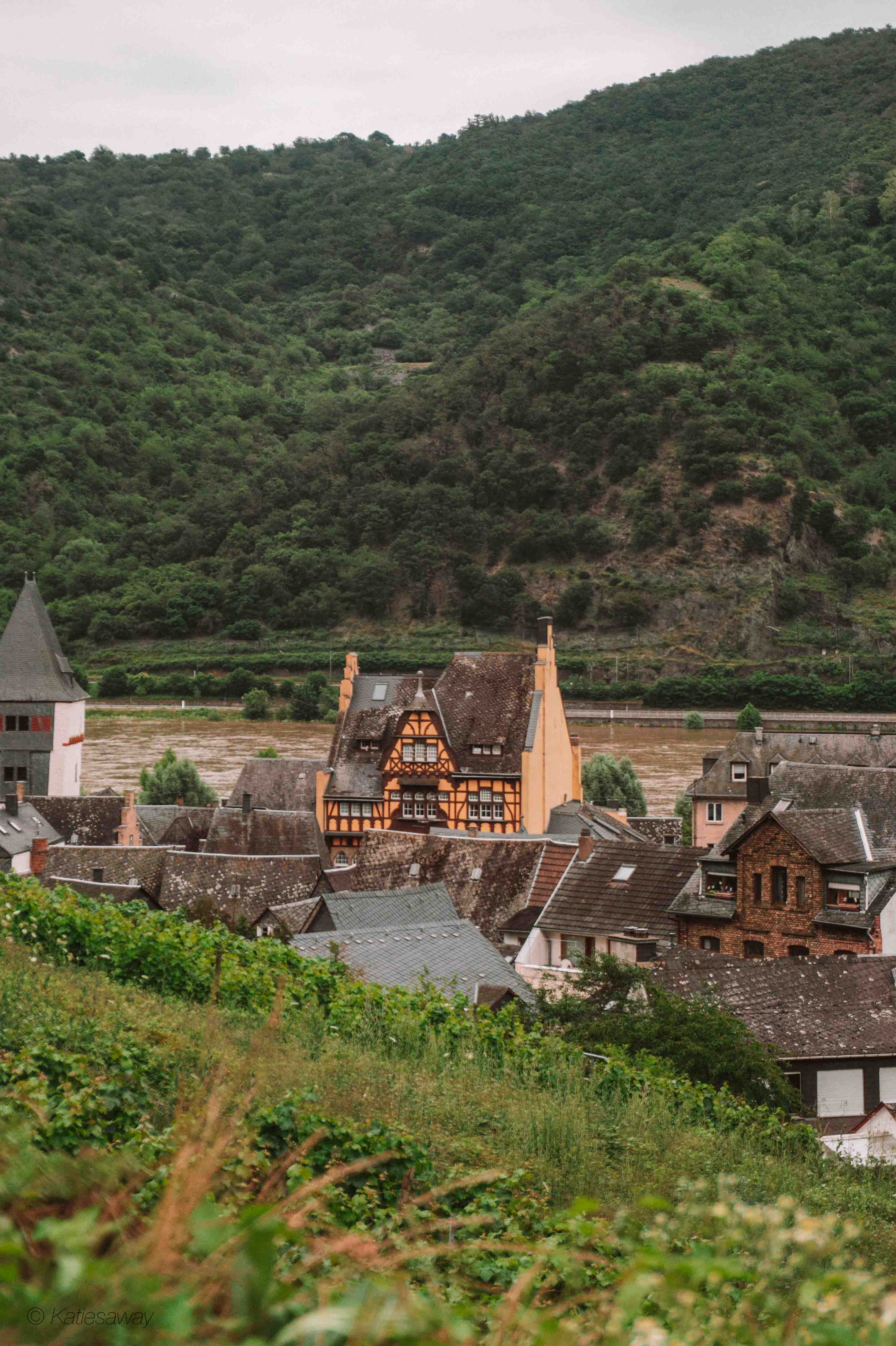 Postenturm - view of bacharach and rhine river