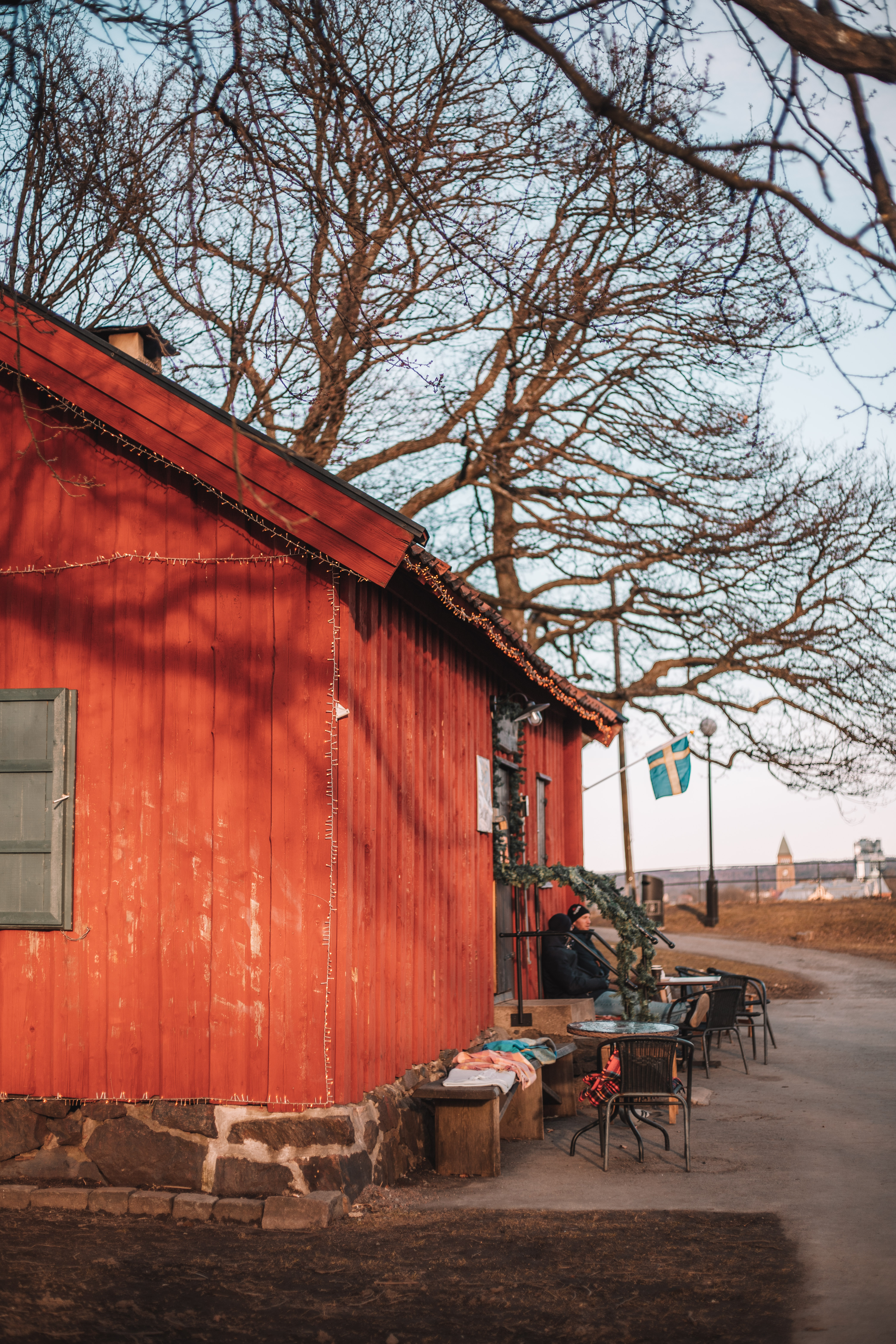 Våffelcafé Soldattorpet, gothenburg in winter