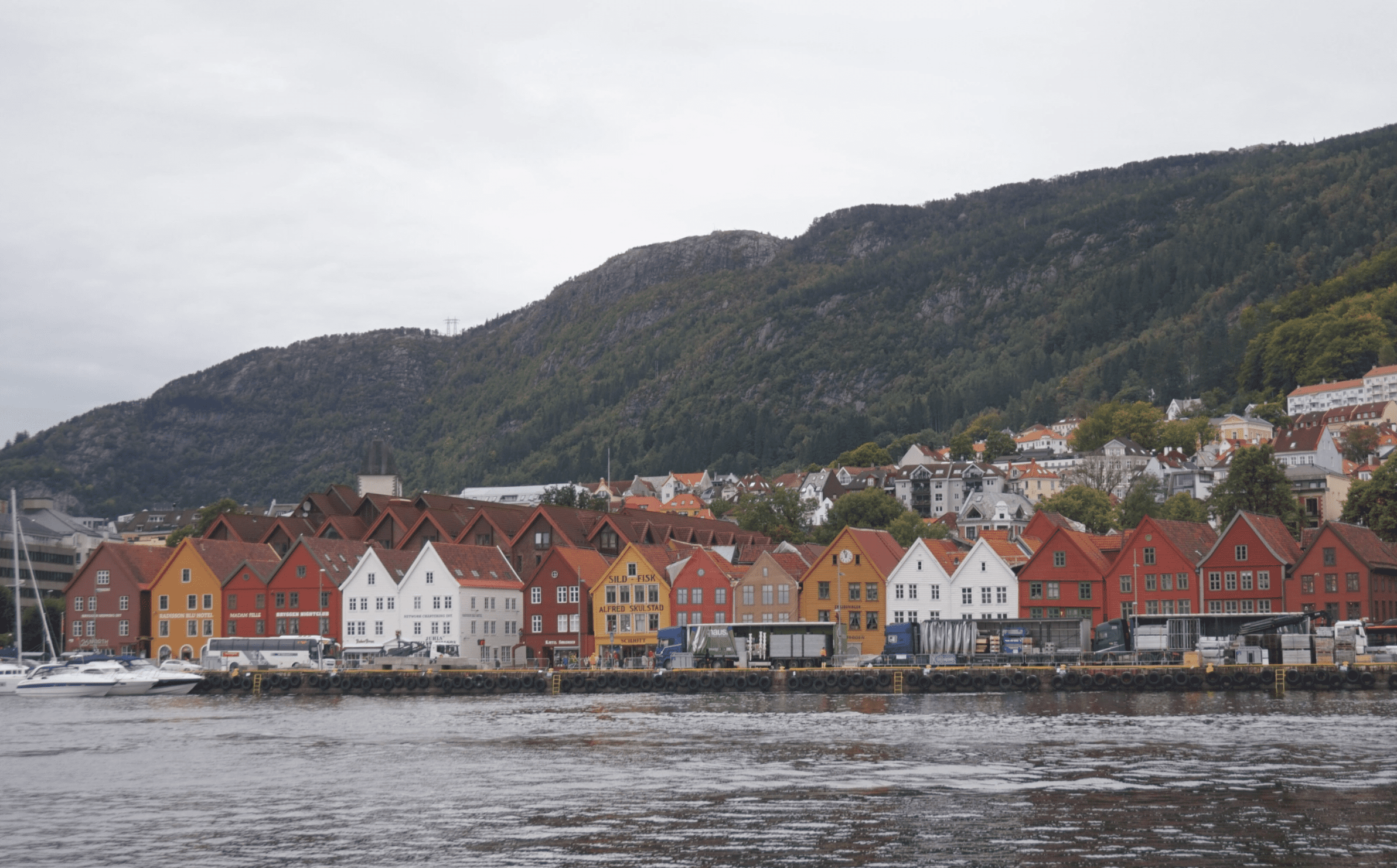 Hanseviertel Bryggen in autumn, norway