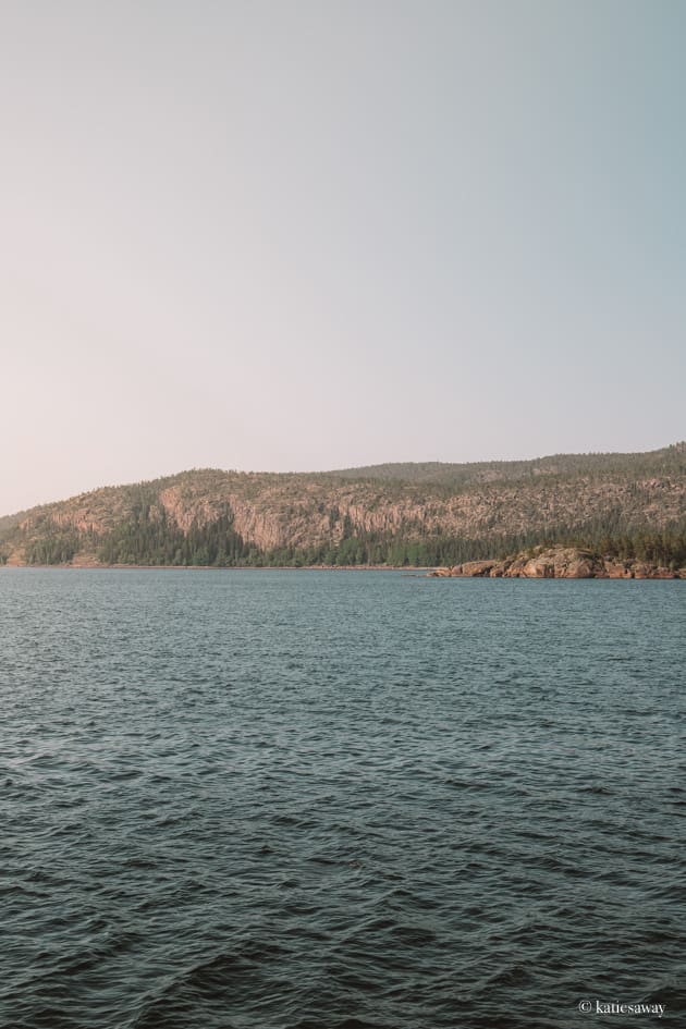 view from the ferry out to trysunda island over the höga kusten