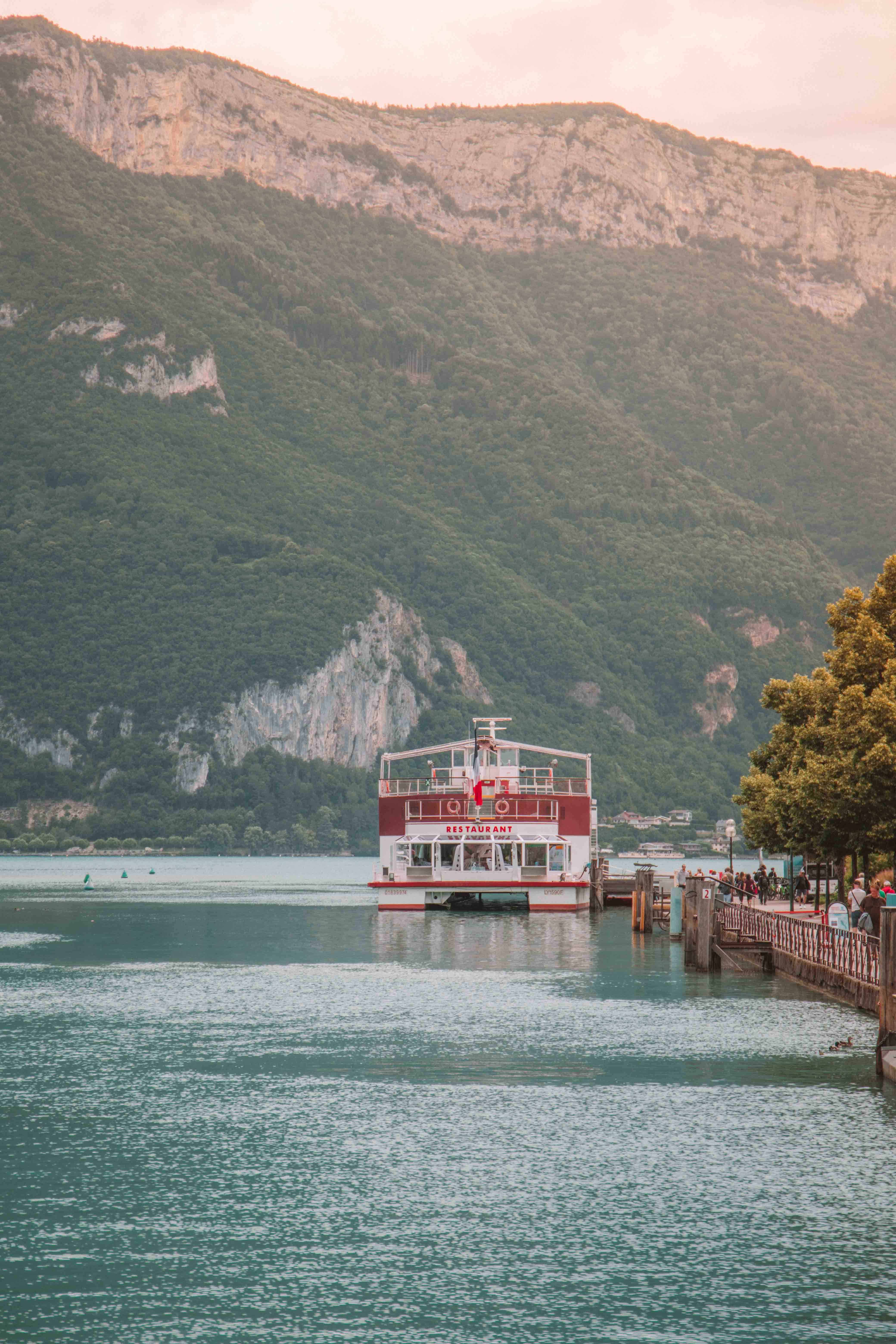 boat on lake annecy