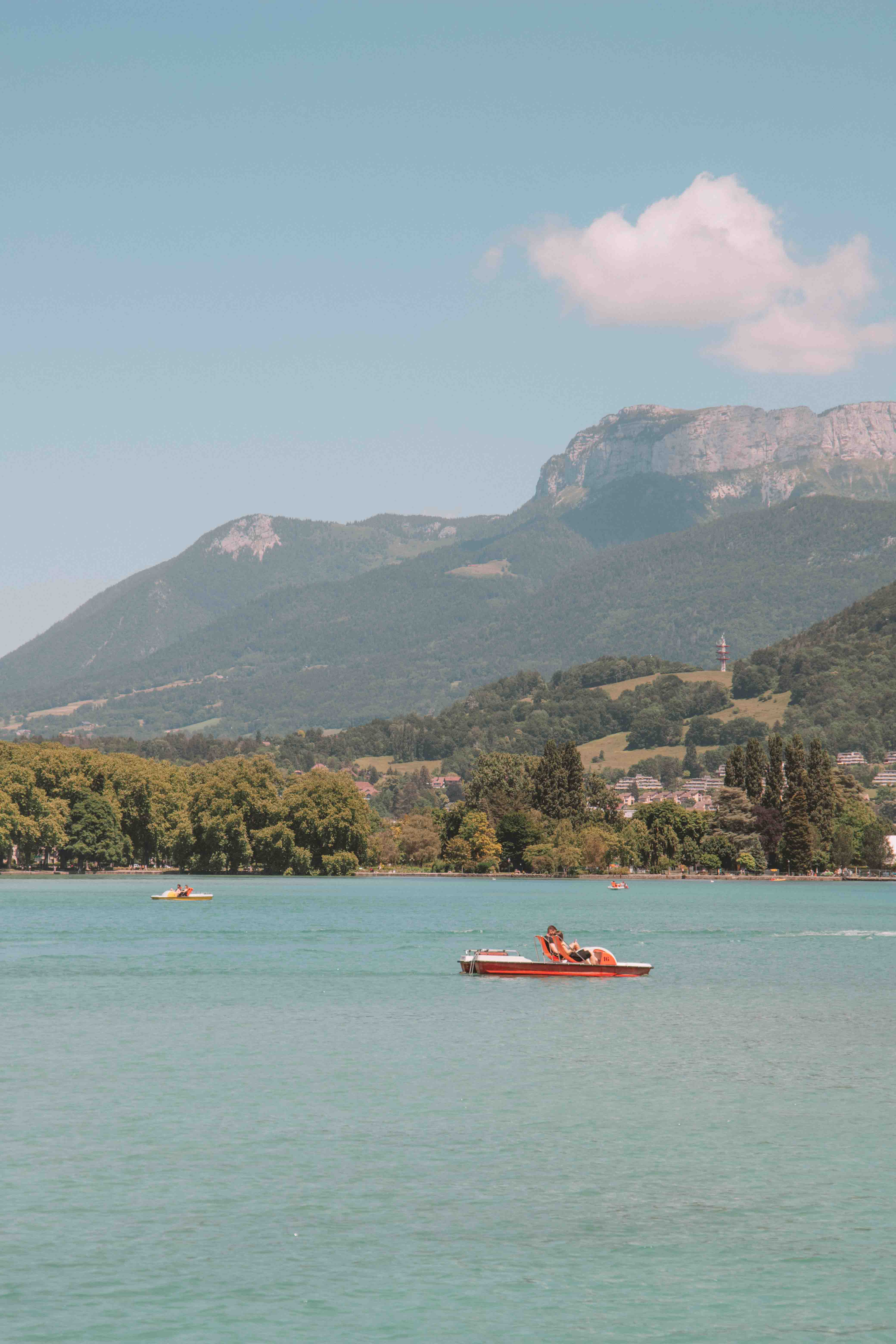 pedalo on lake annecy
