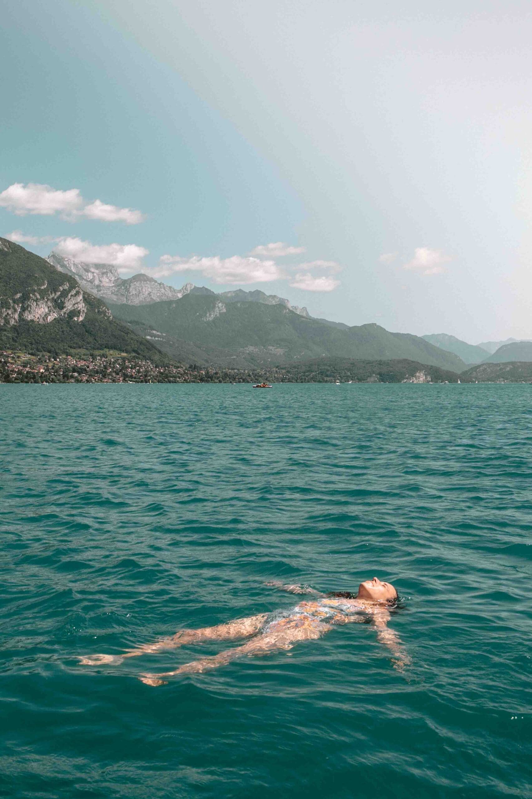 swimming in lake annecy