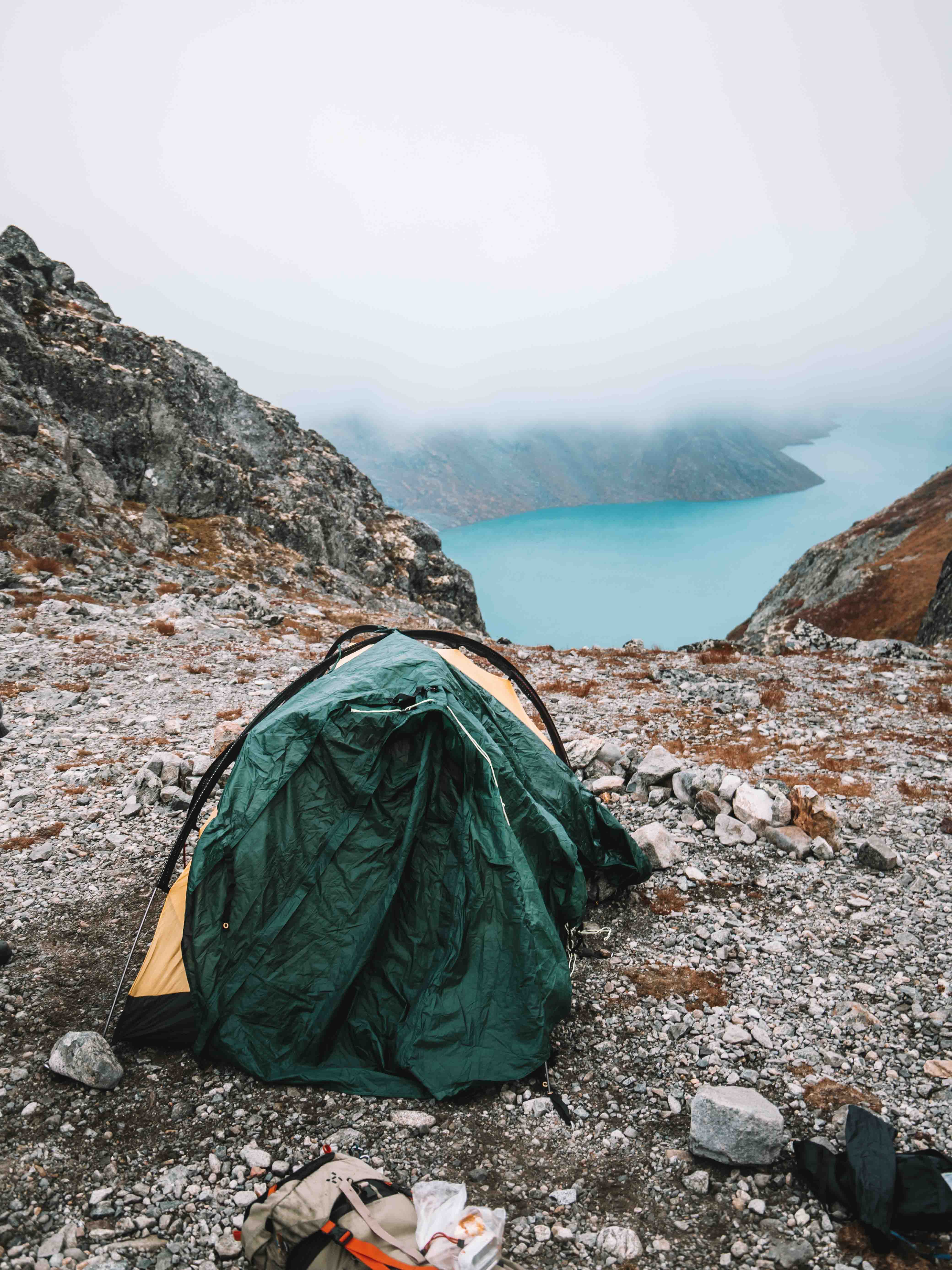 camping on the besseggen ridge
