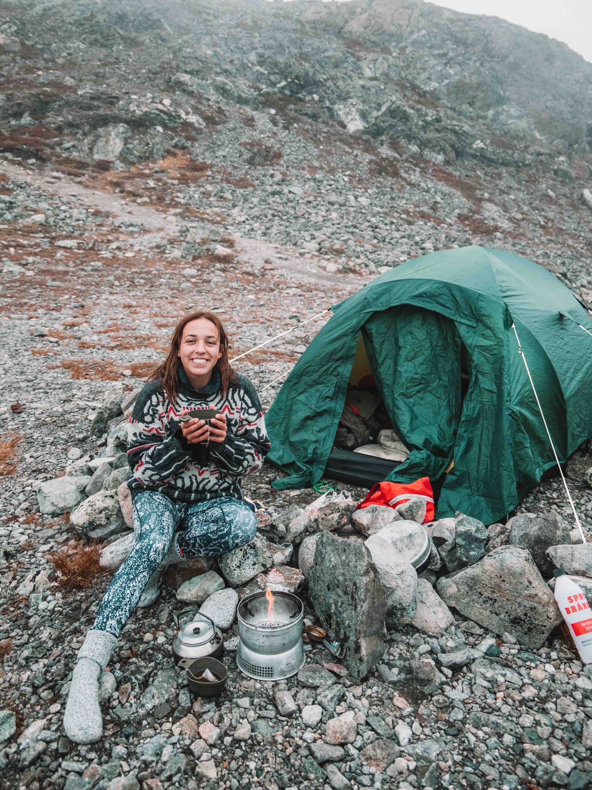 camping on the besseggen ridge