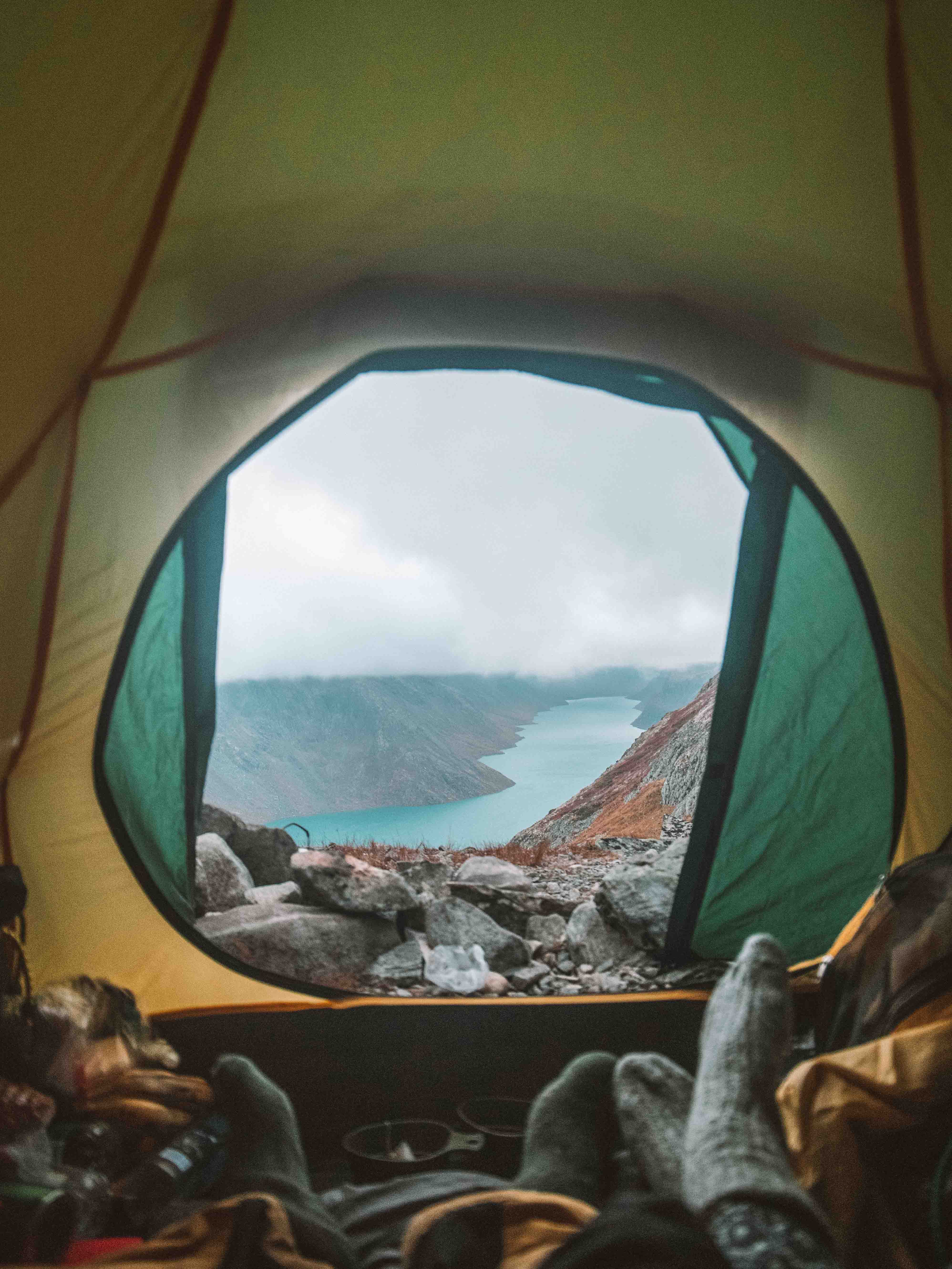 camping on the besseggen ridge