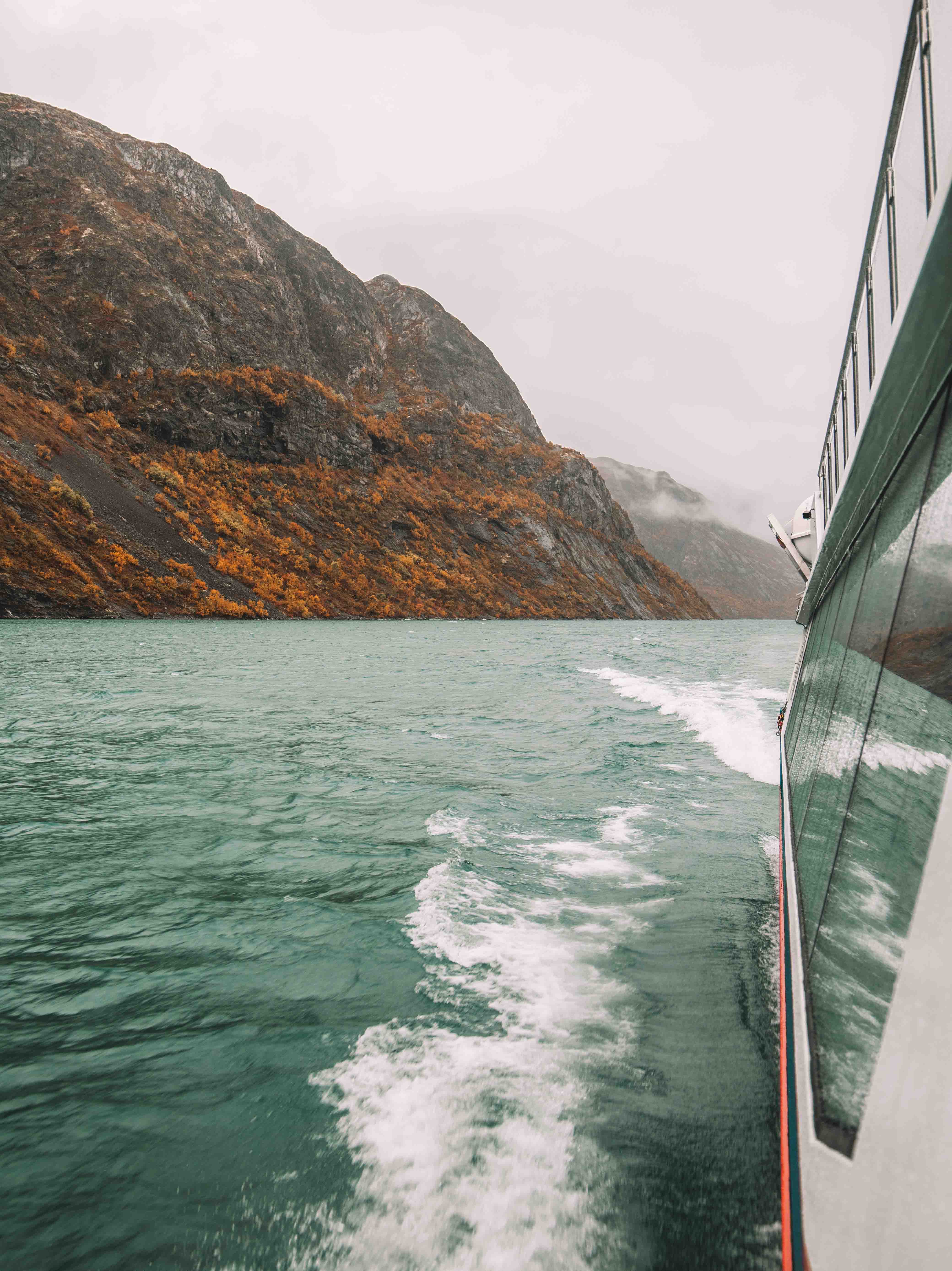 ferry over lake gjende