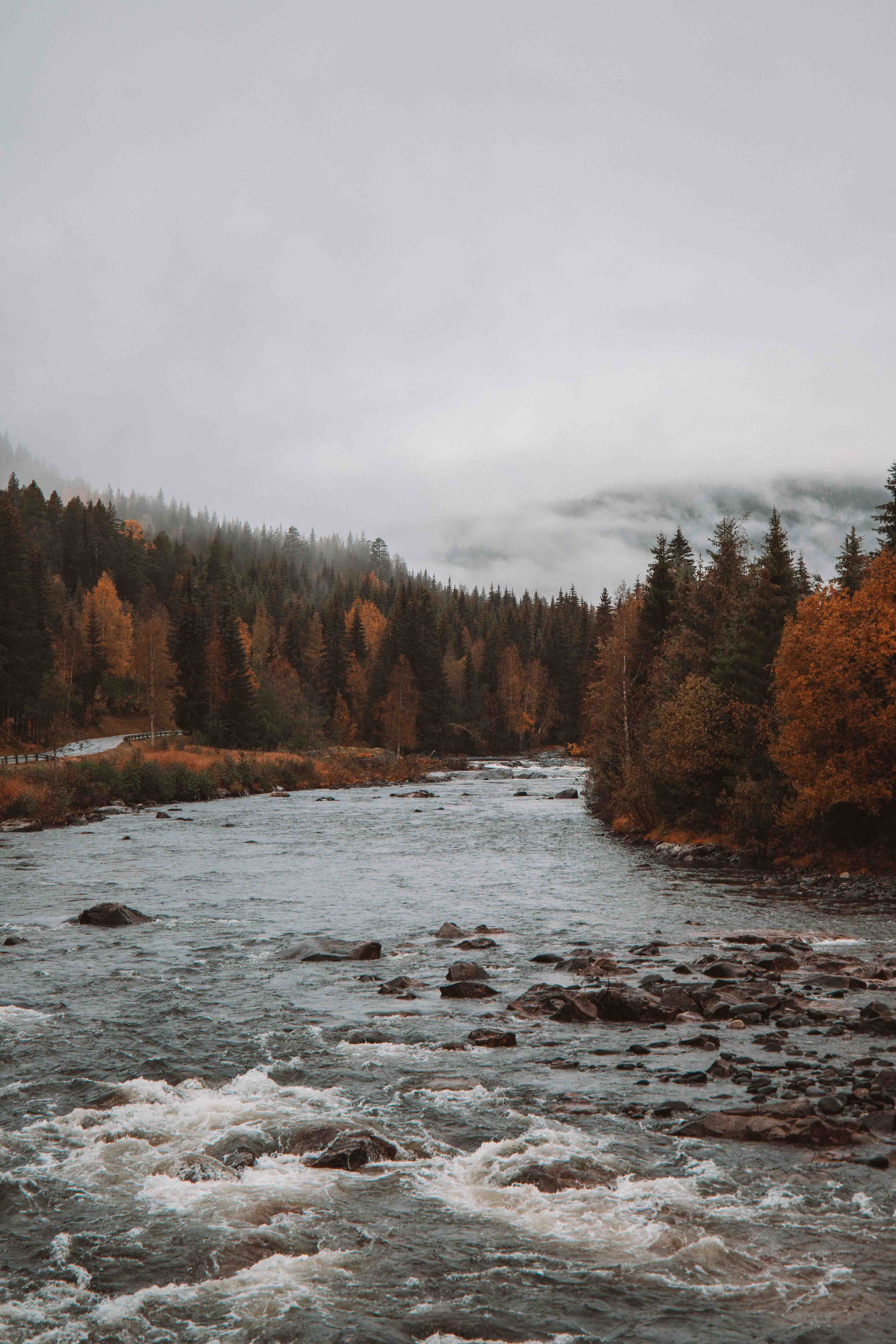 river in norway during autumn