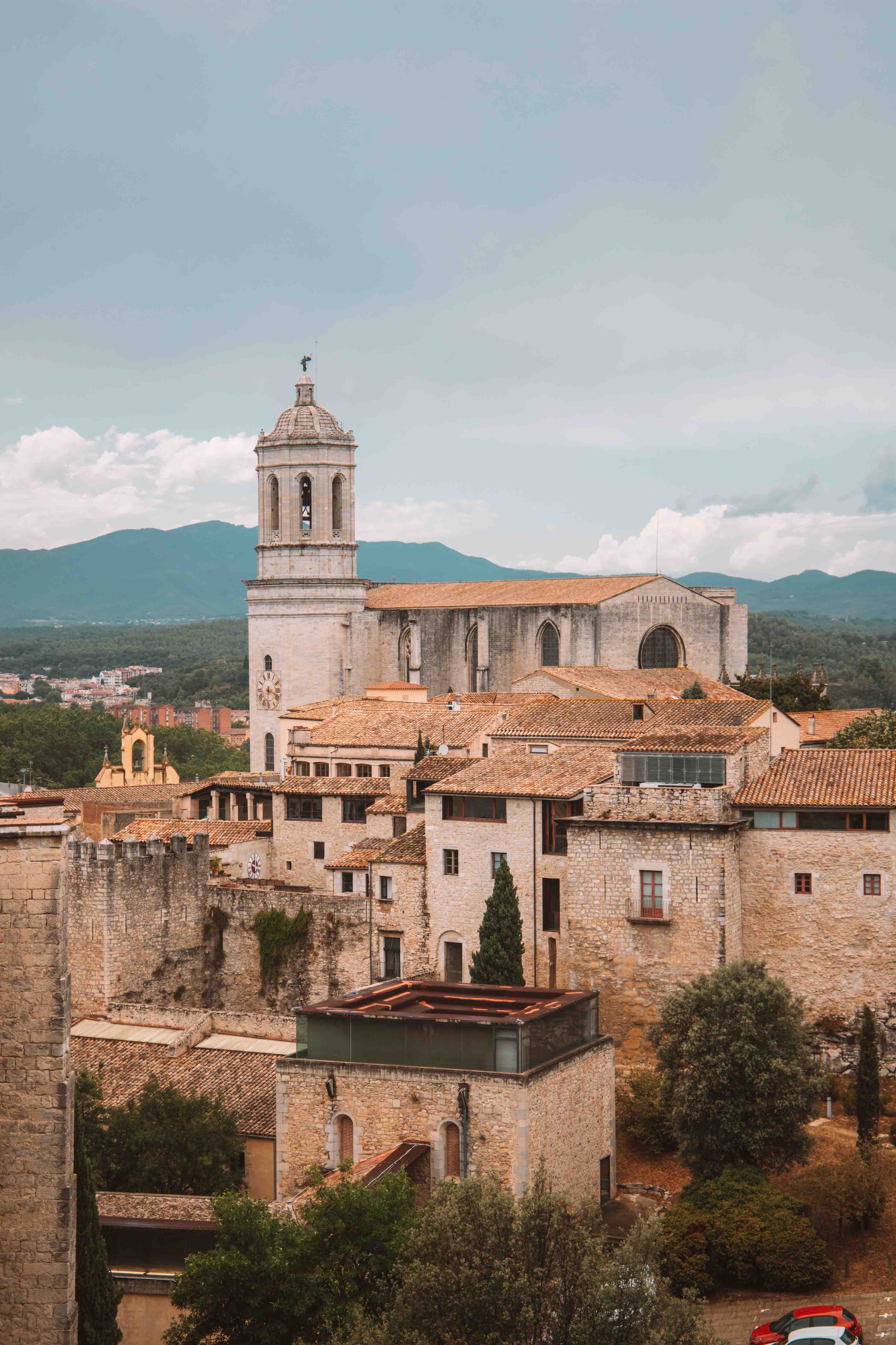 view from girona city wall