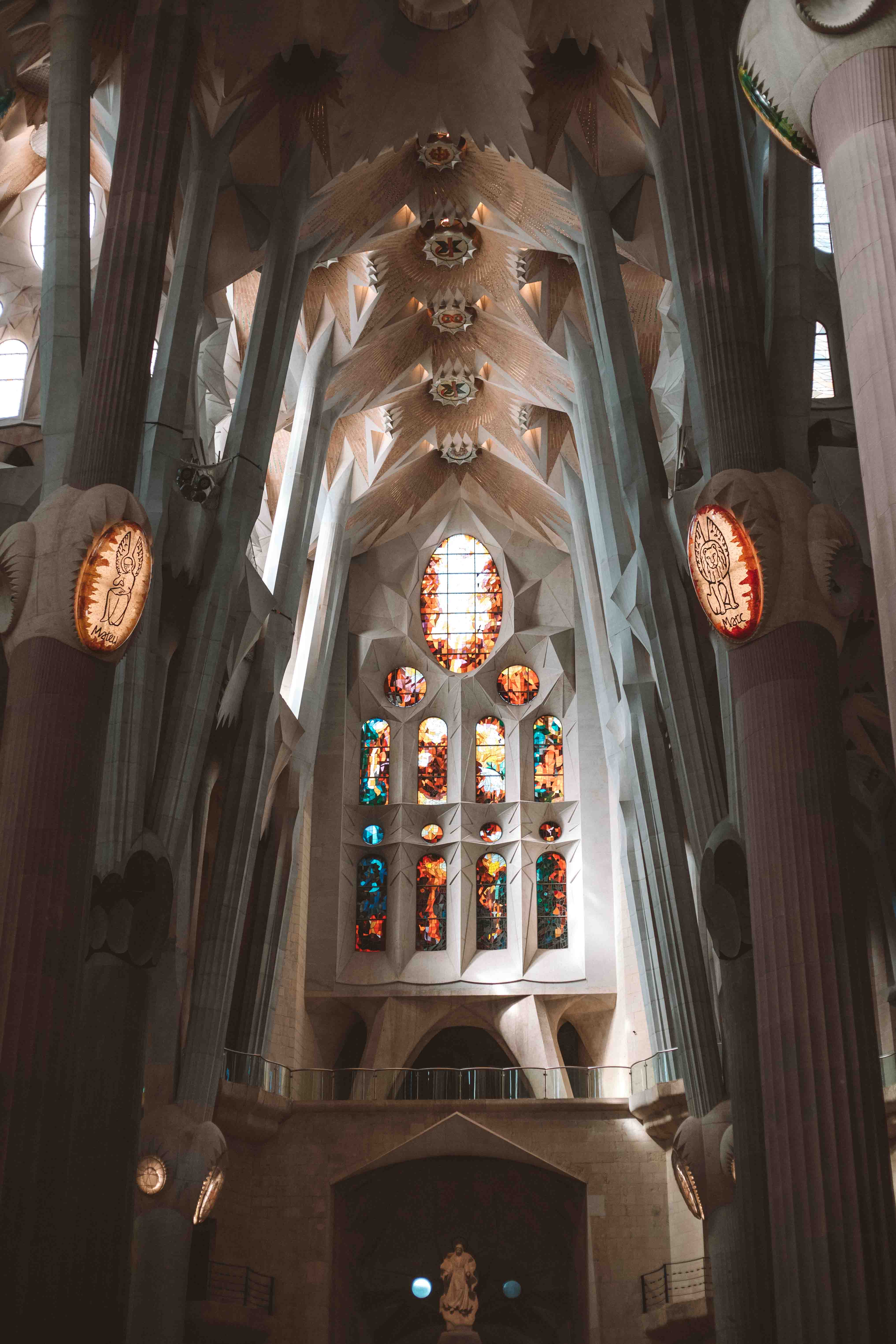 inside la sagrada familia in barcelona