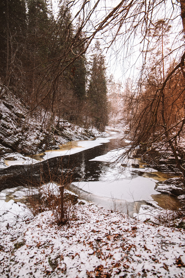 lysaker river oslo in winter