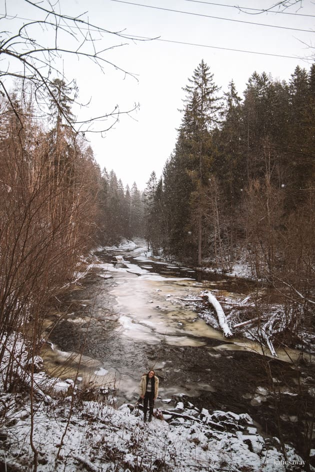 lysaker river oslo in winter