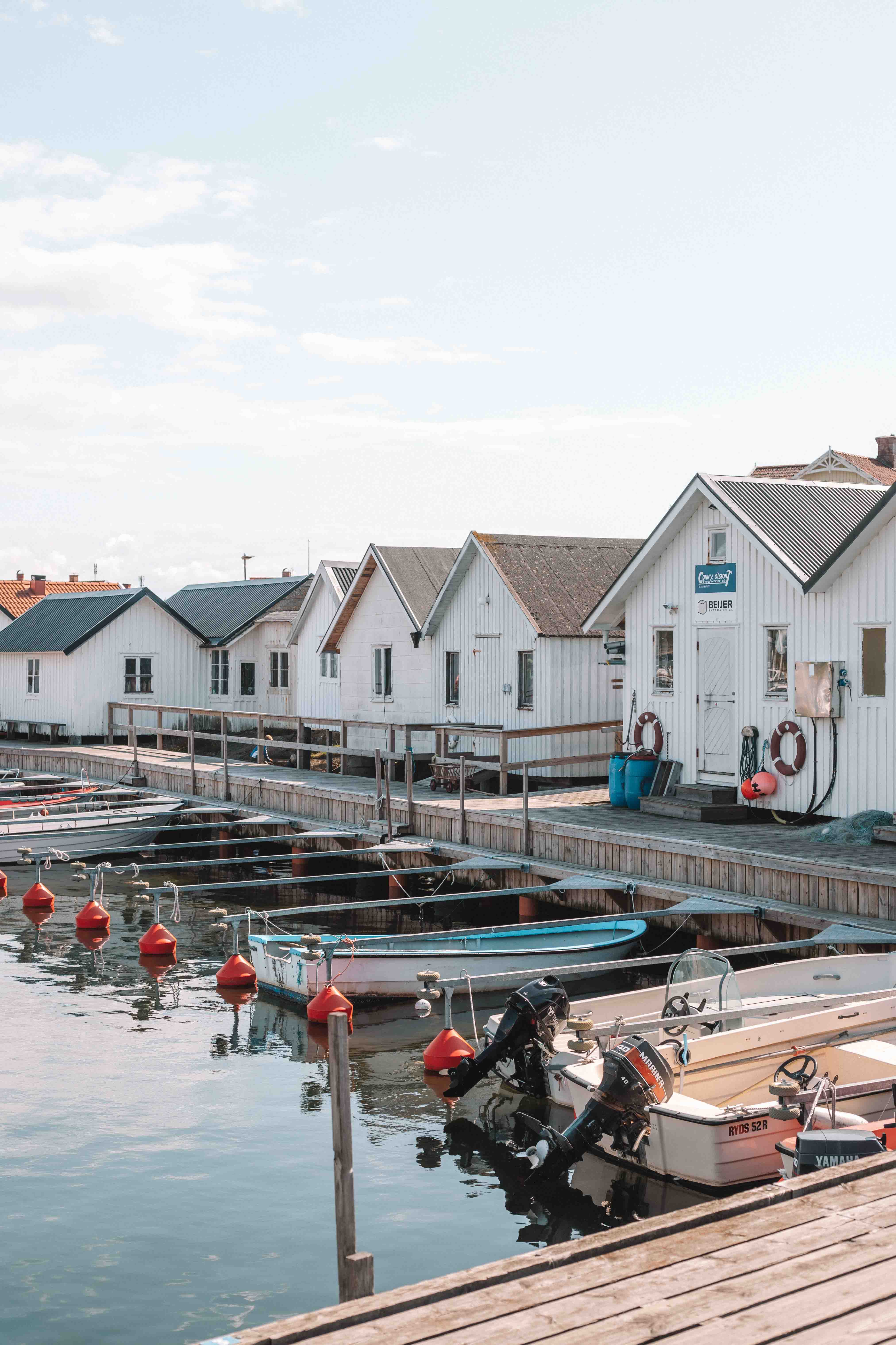 vrångö harbour on a sunny day