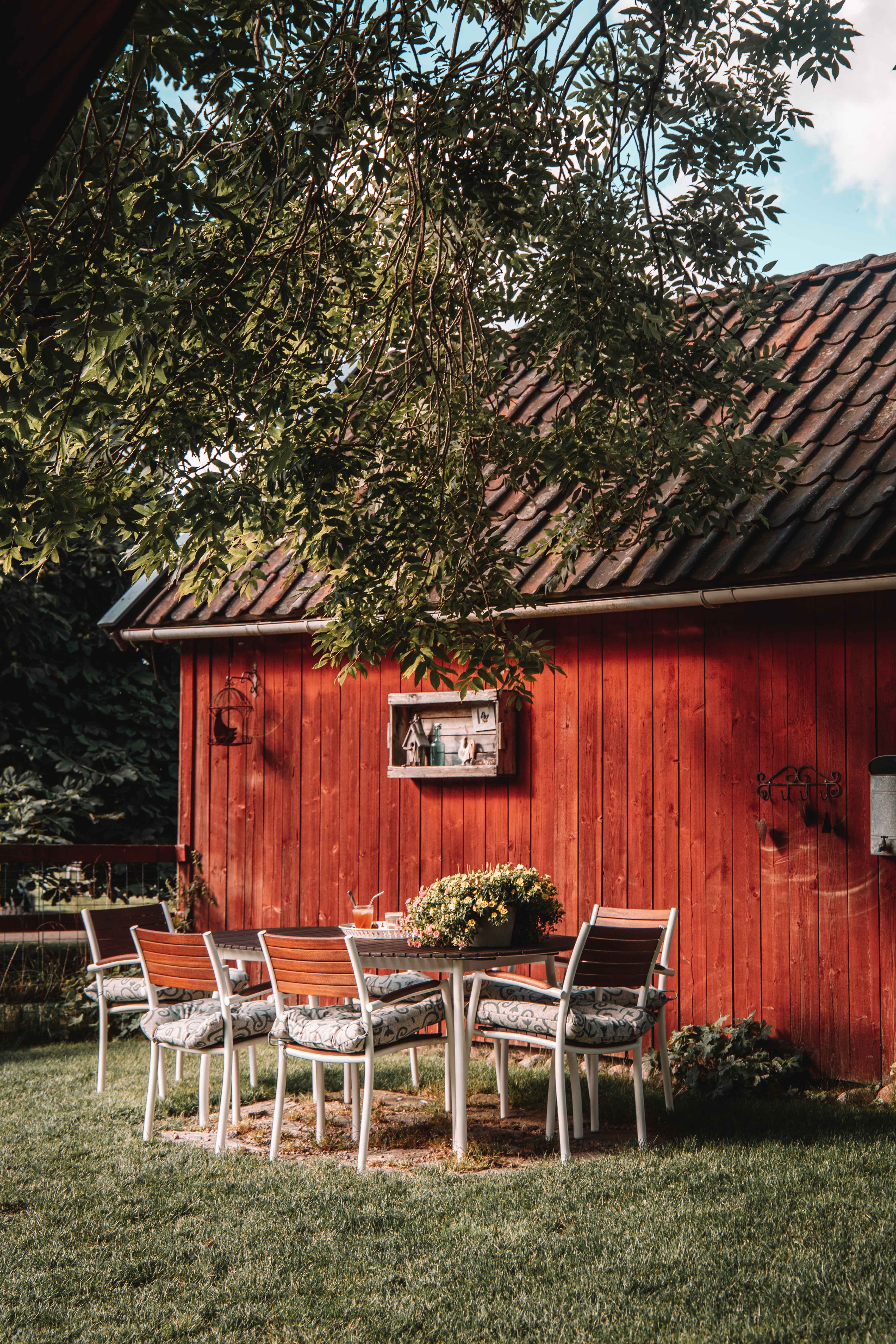 outside area of Töllås fårgård farm shop