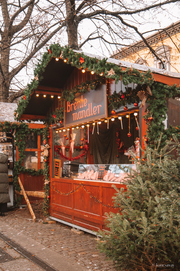 one of the market stalls at spikersuppa christmas market in central oslo