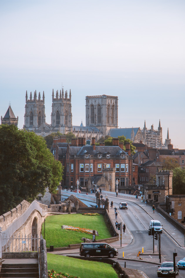 The view of York minster and the city from the old wall