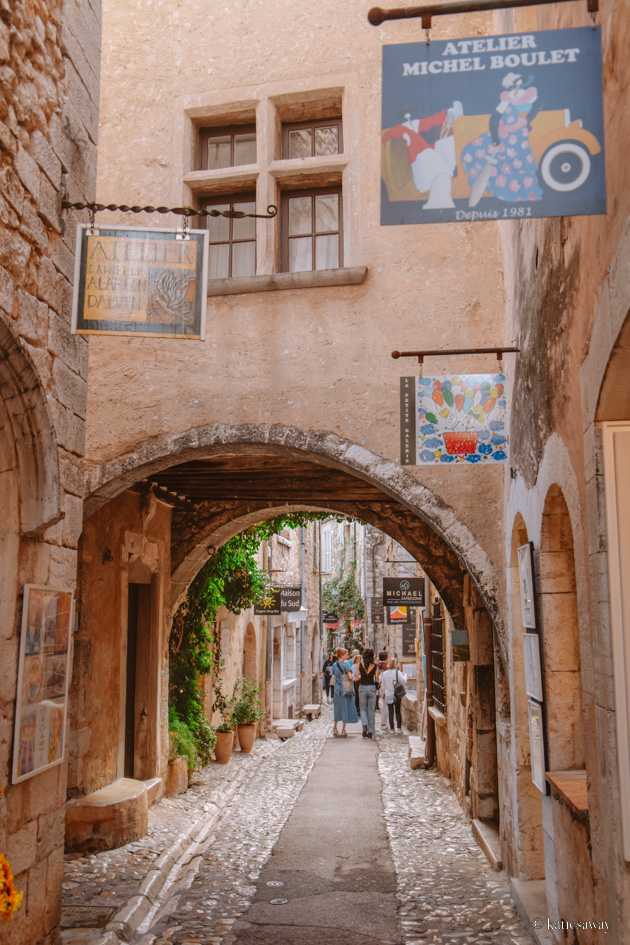 a tunnel in the medieval town of St Paul de Vence